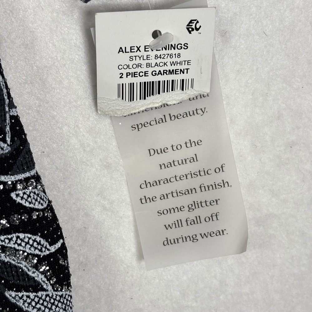 Alex Evenings Metallic Leaf Jacket Womens 2X Open Front Formal NWT - Picture 6 of 12